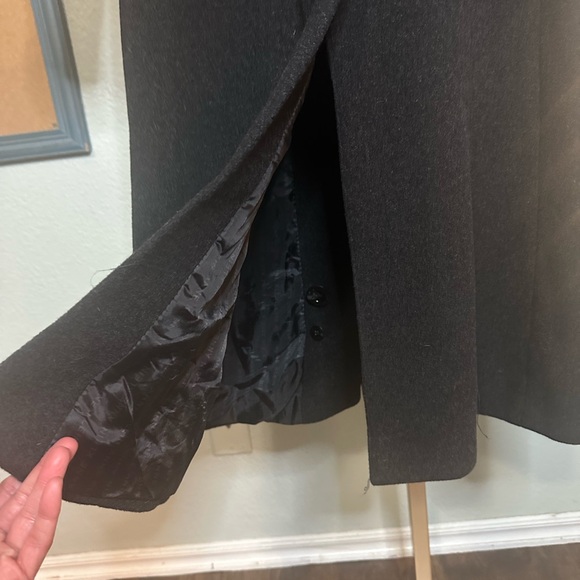 Anne Klein Charcoal Gray Wool & Cashmere Blend Coat - Picture 8 of 10